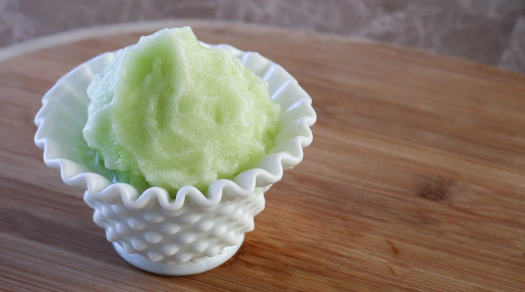 Honeydew and cucumber sorbet