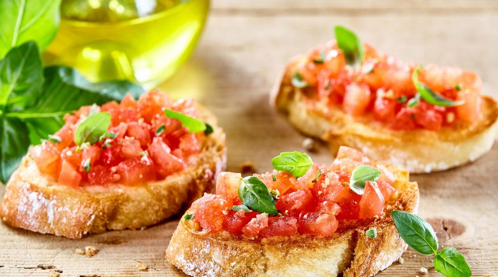 Roma tomato bruschetta