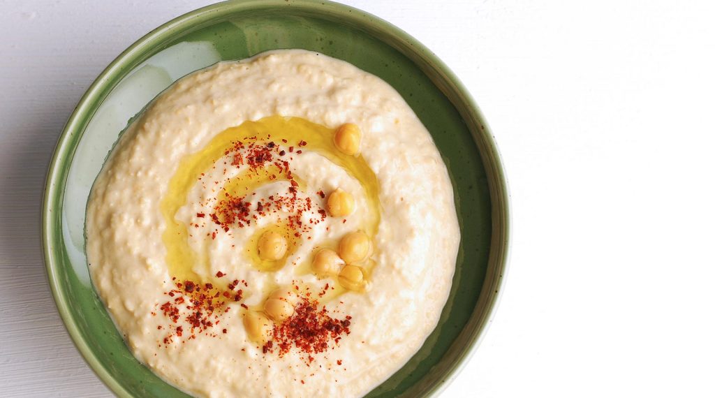 Spicy hummus with caribe pepper